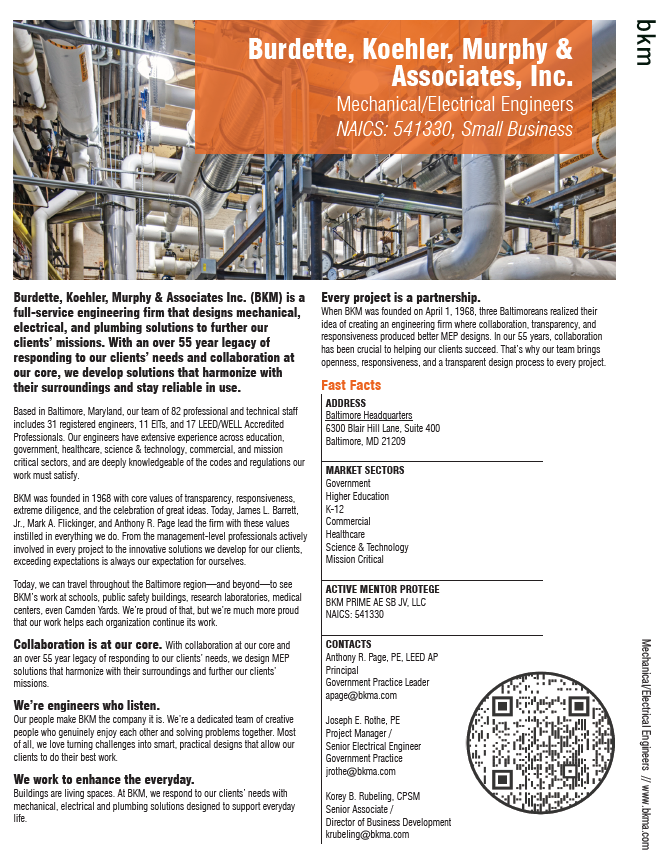 Federal Experience Burdette, Koehler, Murphy & Associates